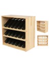 Segmentowy Regał na Alkohole (3 ukośne leżnie) – RW61 Naturalne Drewno
