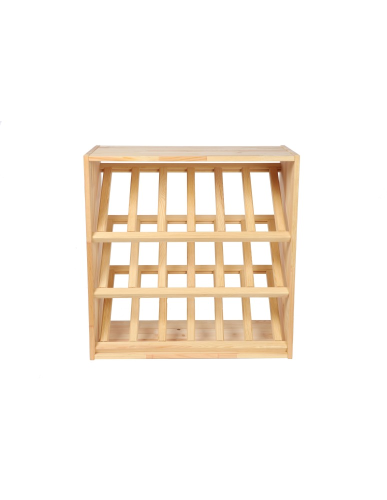 Seria RW-61 - Segmentowy Regał na Alkohole (3 ukośne leżnie) – RW61 Naturalne Drewno - product MODO24.PL 4