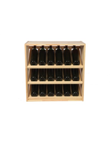 Seria RW-61 - Segmentowy Regał na Alkohole (3 ukośne leżnie) – RW61 Naturalne Drewno - product 3