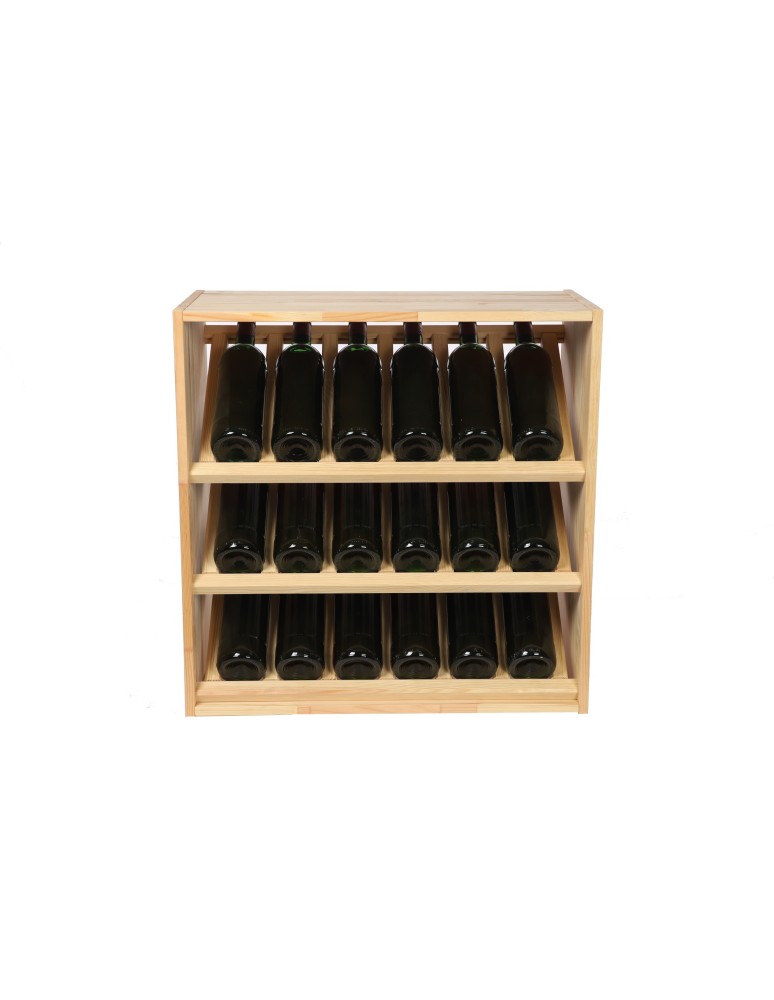 Seria RW-61 - Segmentowy Regał na Alkohole (3 ukośne leżnie) – RW61 Naturalne Drewno - product MODO24.PL 3