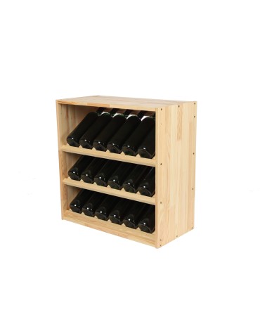 Seria RW-61 - Segmentowy Regał na Alkohole (3 ukośne leżnie) – RW61 Naturalne Drewno - product 5