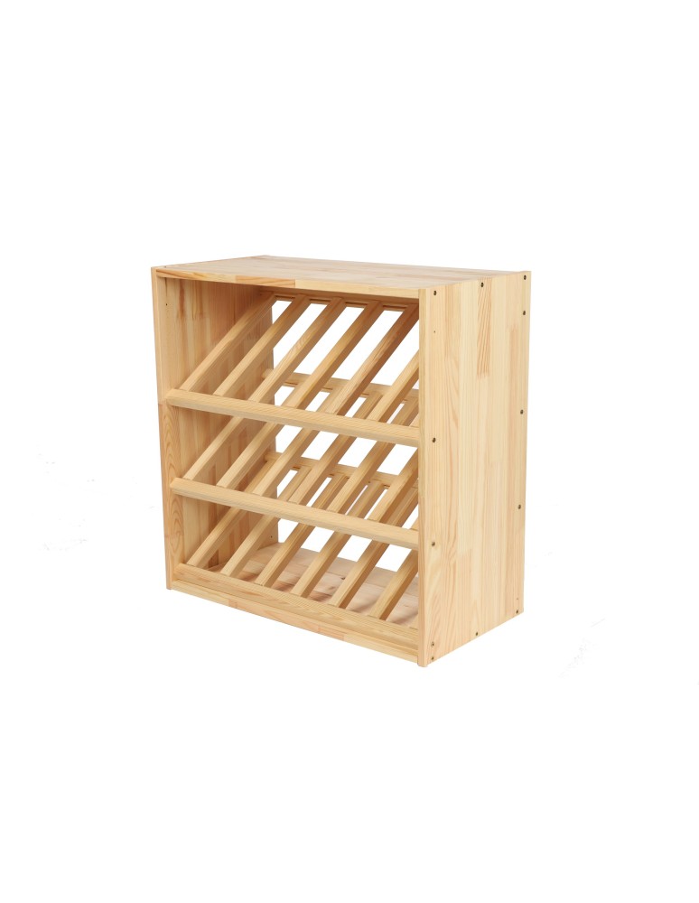 Seria RW-61 - Segmentowy Regał na Alkohole (3 ukośne leżnie) – RW61 Naturalne Drewno - product MODO24.PL 2