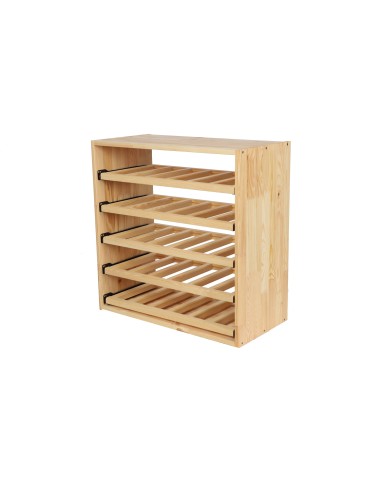 Seria RW-61 - Segmentowy Regał na Alkohole (5 wysuwanych leżni) – RW61 Naturalne Drewno - product 8