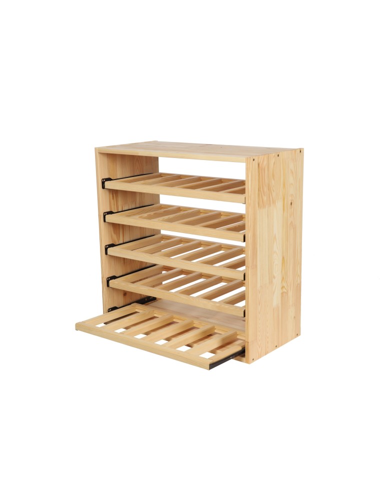 Seria RW-61 - Segmentowy Regał na Alkohole (5 wysuwanych leżni) – RW61 Naturalne Drewno - product MODO24.PL 3