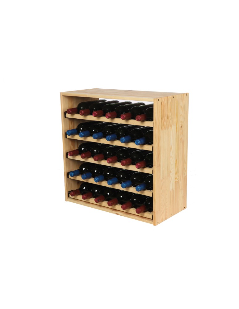 Seria RW-61 - Segmentowy Regał na Alkohole (5 wysuwanych leżni) – RW61 Naturalne Drewno - product MODO24.PL 2