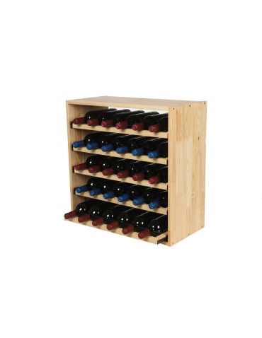 Seria RW-61 - Segmentowy Regał na Alkohole (5 wysuwanych leżni) – RW61 Naturalne Drewno - product 13