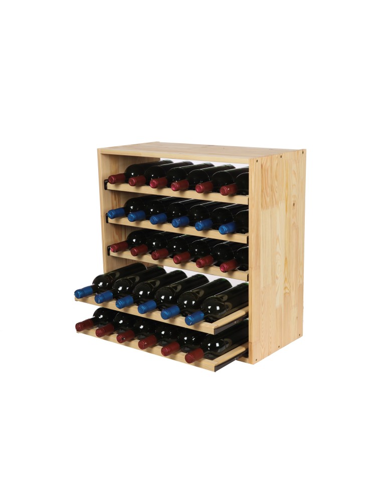 Seria RW-61 - Segmentowy Regał na Alkohole (5 wysuwanych leżni) – RW61 Naturalne Drewno - product MODO24.PL 14