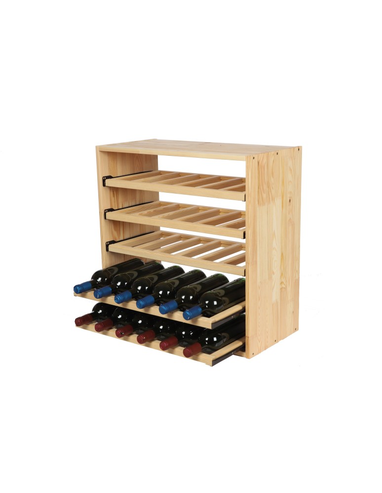 Seria RW-61 - Segmentowy Regał na Alkohole (5 wysuwanych leżni) – RW61 Naturalne Drewno - product MODO24.PL 17