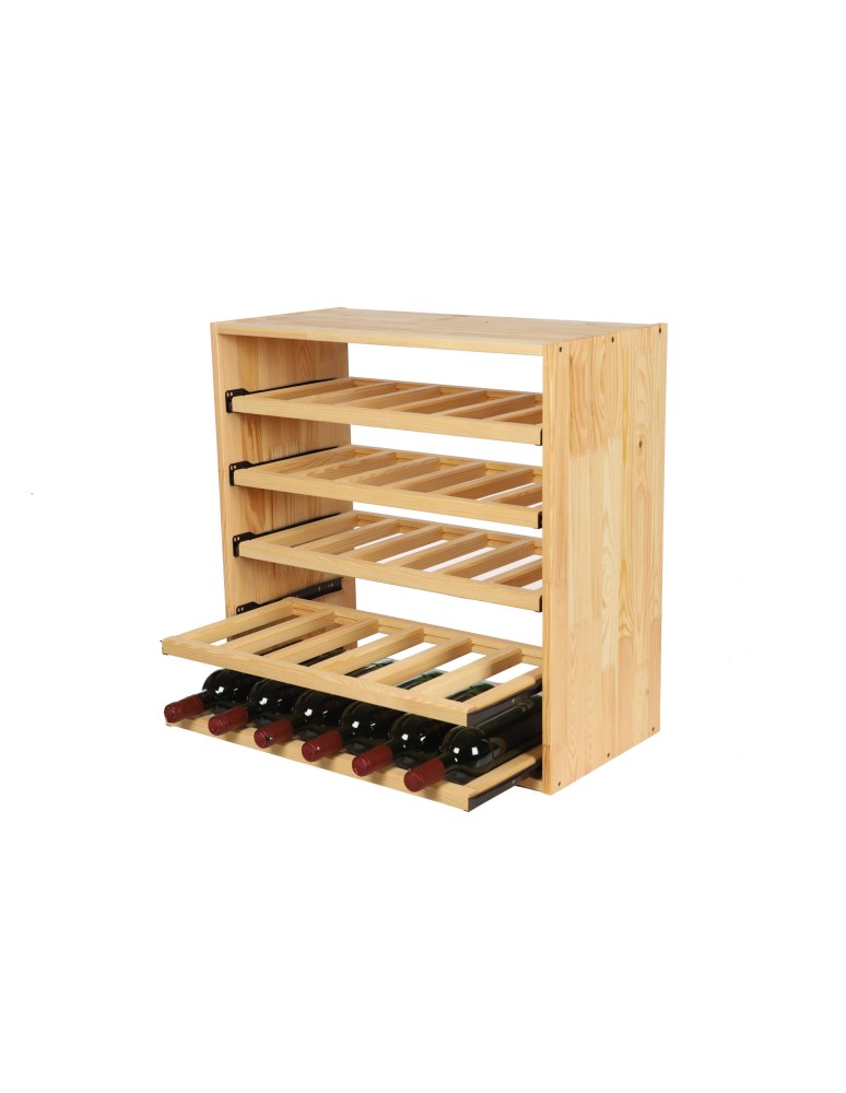 Seria RW-61 - Segmentowy Regał na Alkohole (5 wysuwanych leżni) – RW61 Naturalne Drewno - product MODO24.PL 16