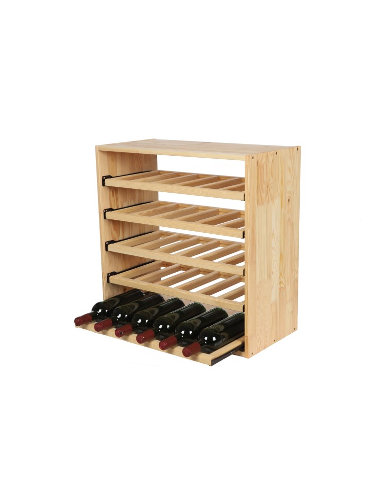 Seria RW-61 - Segmentowy Regał na Alkohole (5 wysuwanych leżni) – RW61 Naturalne Drewno - product MODO24.PL 15