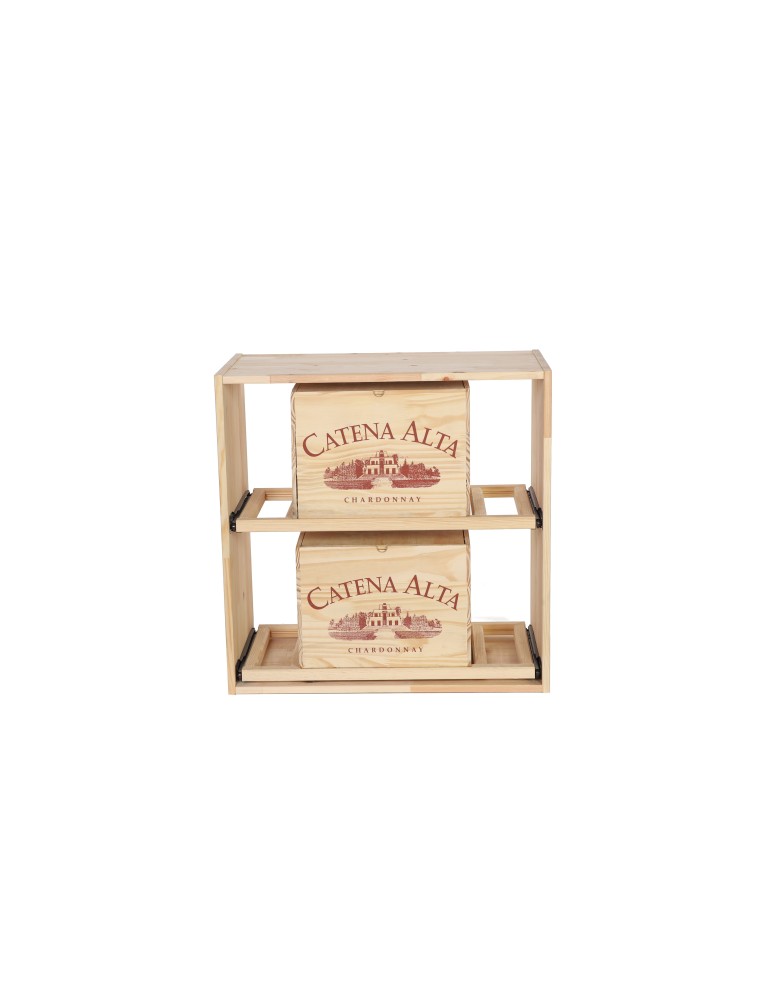 Seria RW-61 - Segmentowy Regał na Alkohole (2 wysuwane leżnie) – RW61 Naturalne Drewno - product MODO24.PL 11