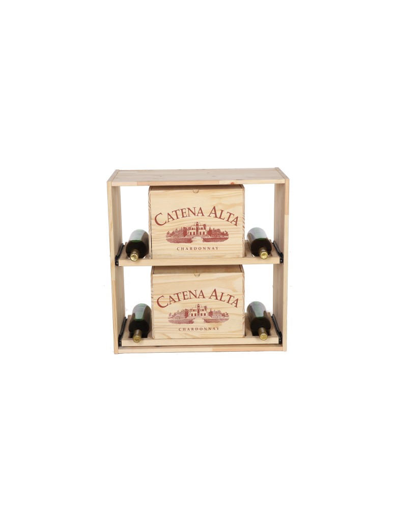 Seria RW-61 - Segmentowy Regał na Alkohole (2 wysuwane leżnie) – RW61 Naturalne Drewno - product MODO24.PL 8