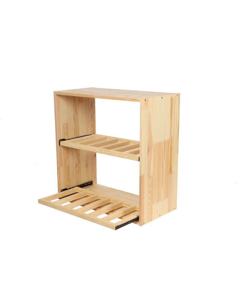 Seria RW-61 - Segmentowy Regał na Alkohole (2 wysuwane leżnie) – RW61 Naturalne Drewno - product MODO24.PL 5