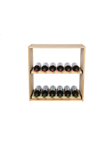 Seria RW-61 - Segmentowy Regał na Alkohole (2 wysuwane leżnie) – RW61 Naturalne Drewno - product 9