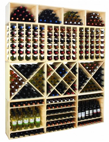 Seria RW-61 - Segmentowy Regał na Alkohole (półki X2) – RW61 Naturalne Drewno - product 16