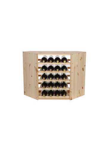 Narożny Regał na Alkohole (5 poziomych leżni) – RW61 Naturalne Drewno - product 2