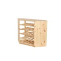 Narożny Regał na Alkohole 60X60X30 cm · 5 leżni · Naturalne Drewno