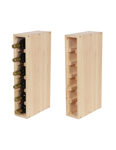 Stojak/ Skrzynka na 6 Butelek – RW61 Naturalne Drewno · Seria RW61 - product 2