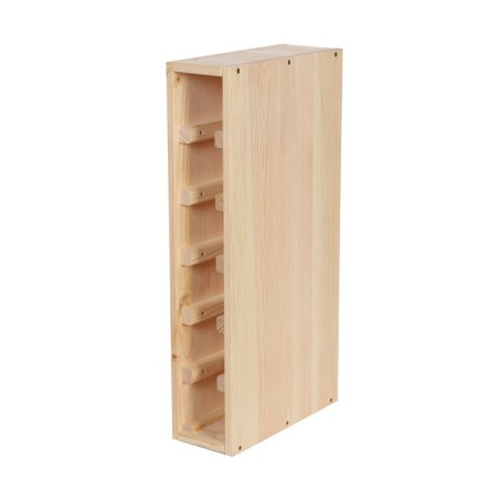 Skrzynka/ Stojak na 6 Butelek 60X12X30 cm · Naturalne Drewno
