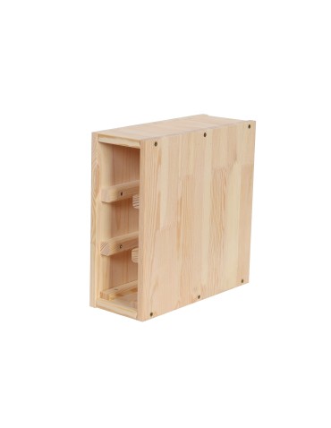 Seria RW-61 - Stojak/ Skrzynka na 3 Butelki – RW61 Naturalne Drewno - product 3