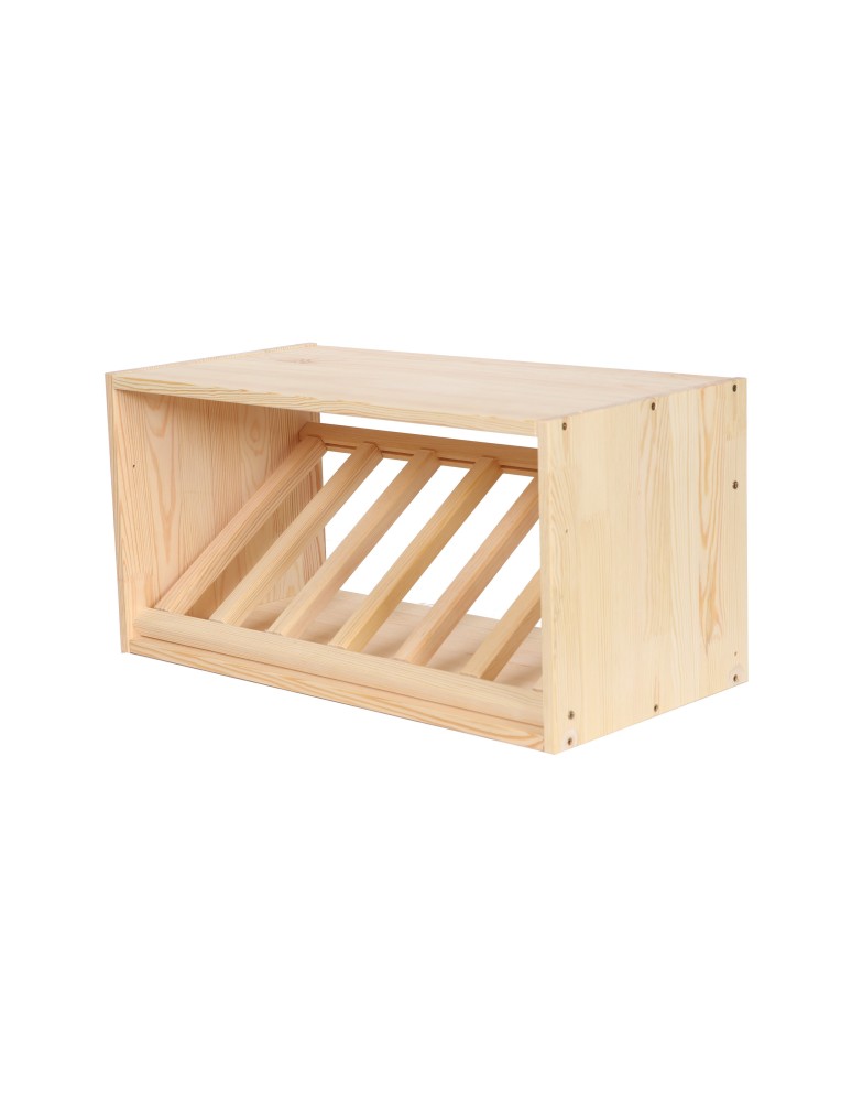 Seria RW-61 - Segmentowy Regał na Alkohole (1 ukośna leżnia) – RW61 Naturalne Drewno - product MODO24.PL 3