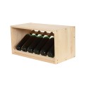 Ekspozycyjny Regał na Wino 30X60X30 cm · 1 Leżnia Ukośna  · Naturalny