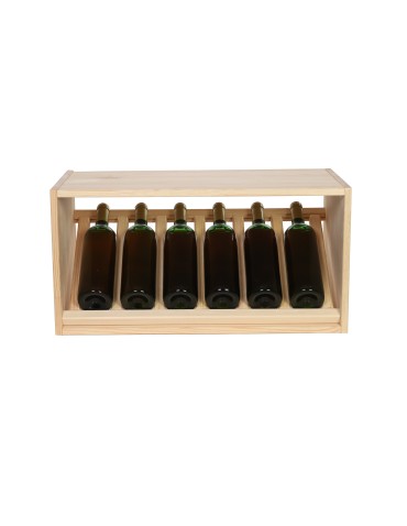 Seria RW-61 - Segmentowy Regał na Alkohole (1 ukośna leżnia) – RW61 Naturalne Drewno - product 4