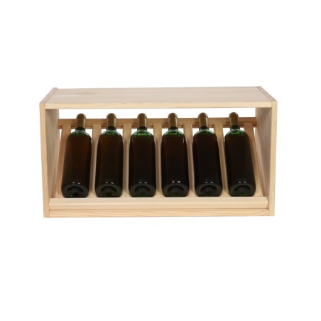 Ekspozycyjny Regał na Wino 30X60X30 cm · 1 Leżnia Ukośna  · Naturalny