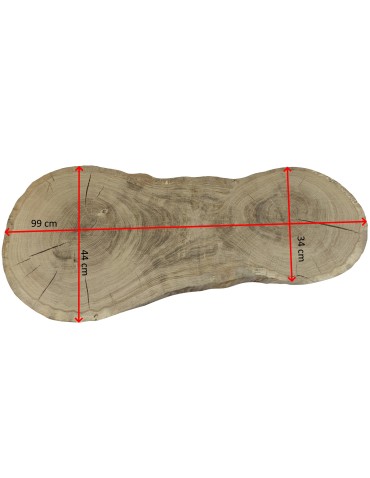 Dębowy Blat Na Stolik ❍ Okorowany Plaster Drewna ❍ Dł  99 cm  UNIKAT 105301 - product 2