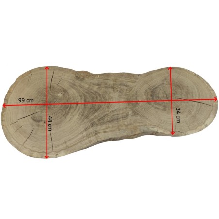 Dębowy Blat Na Stolik ❍ Okorowany Plaster Drewna ❍ Dł  99 cm  UNIKAT 105301