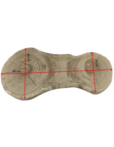 Dębowy Blat Na Stolik ❍ Okorowany Plaster Drewna ❍ Dł 87 cm  UNIKAT 133041 - product 2