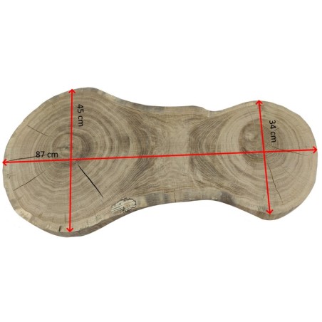 Dębowy Blat Na Stolik ❍ Okorowany Plaster Drewna ❍ Dł 87 cm  UNIKAT 133041