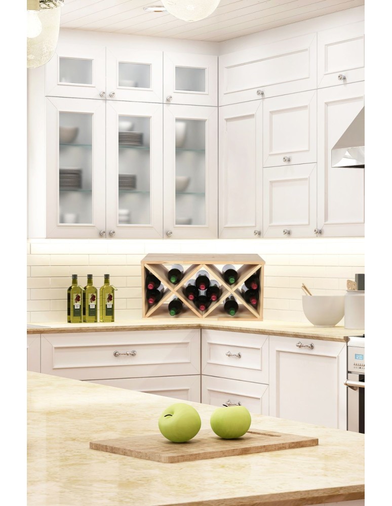Seria RW-61 - Segmentowy Regał na Alkohole (półki X2) – RW61 Naturalne Drewno - produkt MODO24.PL 1
