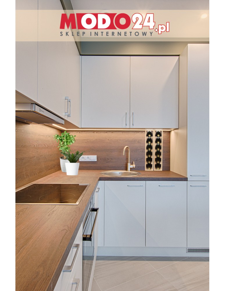 Seria RW-61 - Stojak/ Skrzynka na 6 Butelek – RW61 Naturalne Drewno · Seria RW61 - produkt MODO24.PL 1