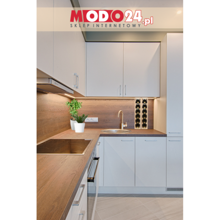 Skrzynka/ Stojak na 6 Butelek 60X12X30 cm · Naturalne Drewno