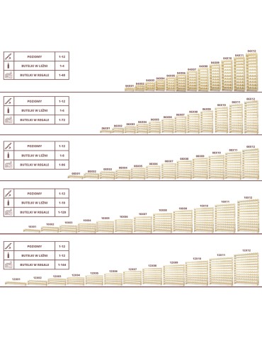 Seria RW-10 - Regał Modułowy - 10 Leżni po 4 butelki - RW10_04x10 - product 5
