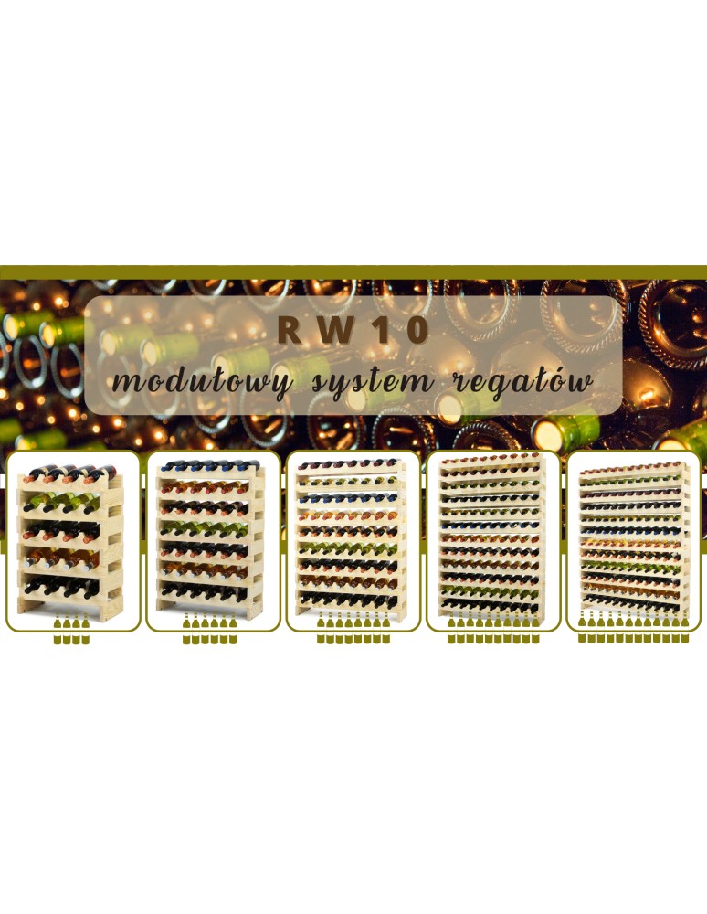 Seria RW-10 - Regał Modułowy - 11 Leżni po 4 butelki - RW10_04x11 - product MODO24.PL 6