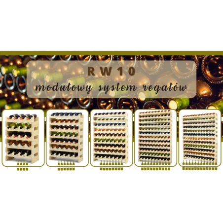 Regał Modułowy - 12 Leżni po 4 butelki - RW10_04x12