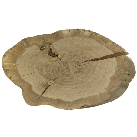 Dębowy Blat Na Stolik ❍ Okorowany Plaster Drewna ❍ Dł 65cm  UNIKAT 125400