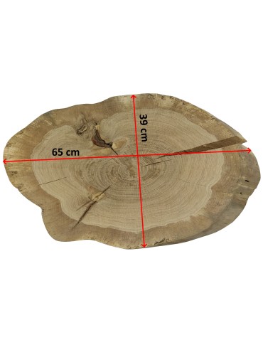 Dębowy Blat Na Stolik ❍ Okorowany Plaster Drewna ❍ Dł 65cm  UNIKAT 125400 - product 2