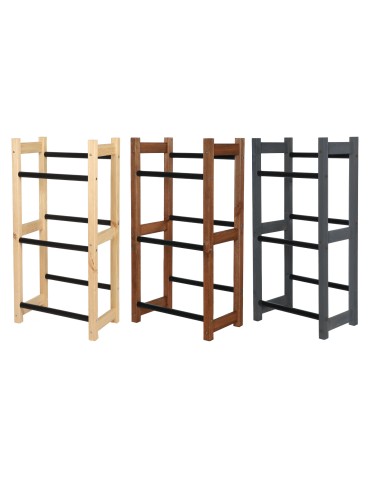 seria RSR - Regał na Skrzynki Transportowe (3szt) – Plastik/Drewno Brąz –108X53X32 cm - product 10