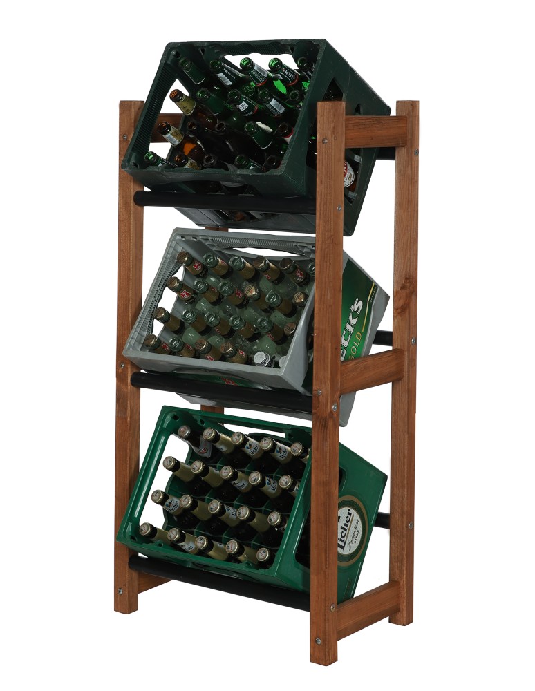 seria RSR - Regał na Skrzynki Transportowe (3szt) – Plastik/Drewno Brąz –108X53X32 cm - product MODO24.PL 6