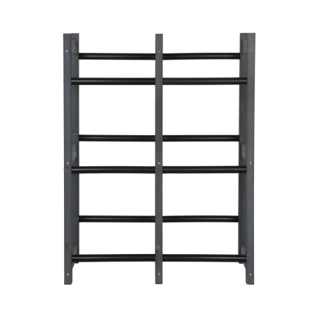 Regał na Skrzynki Transportowe (6szt) – Plastik/Drewno Szare– 108X102X32 cm