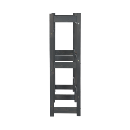 Regał na Skrzynki Transportowe (6szt) – Plastik/Drewno Szare– 108X102X32 cm