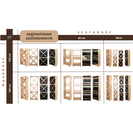 Skrzynka na 3 Butelki 30X12X30 cm · Naturalne Drewno · Seria RW61