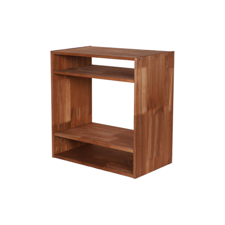 Modułowy Regał na Alkohole 60X60X30 cm · 2 Półki Pełne · Naturalny