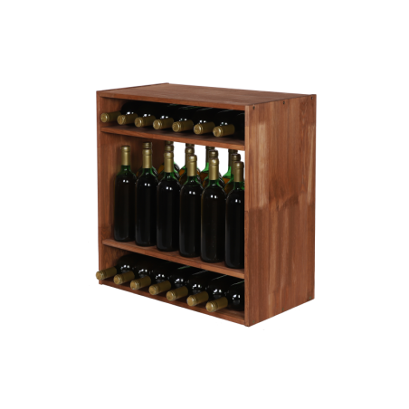 Modułowy Regał na Alkohole 60X60X30 cm · 2 Półki Pełne · Naturalny