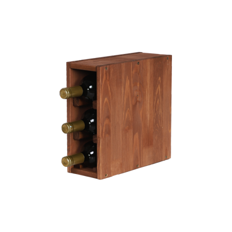 Skrzynka na 3 Butelki 30X12X30 cm · Naturalne Drewno · Seria RW61