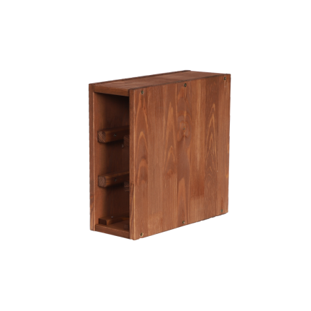Skrzynka na 3 Butelki 30X12X30 cm · Naturalne Drewno · Seria RW61
