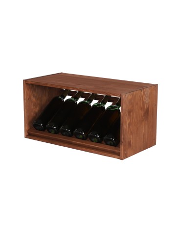 Segmentowy Regał na Alkohole (1 ukośna leżnia) – RW61 Brąz - product 2